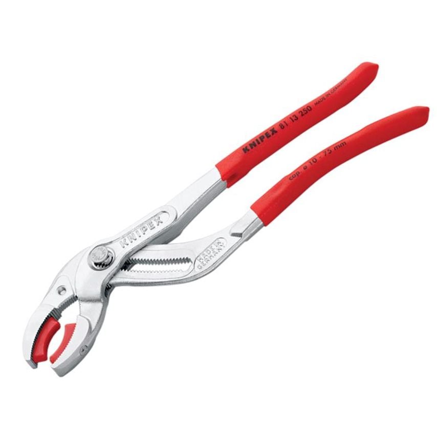 Plastic Pipe Grip Pliers Plastic Jaws Chrome 250mm - 75mm Capacity KPX8113250