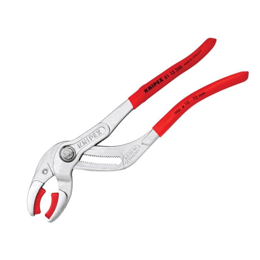 Plastic Pipe Grip Pliers Plastic Jaws Chrome 250mm - 75mm Capacity KPX8113250