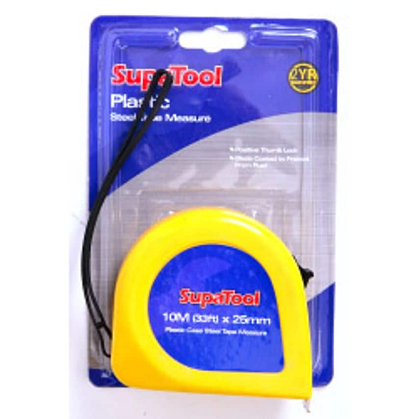 Plastic Tape Measure 10m x 25mm