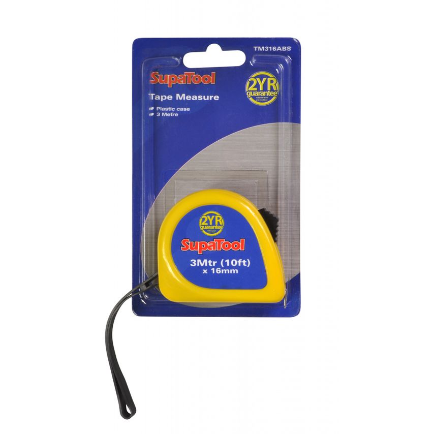 Plastic Tape Measure 3m x 16mm