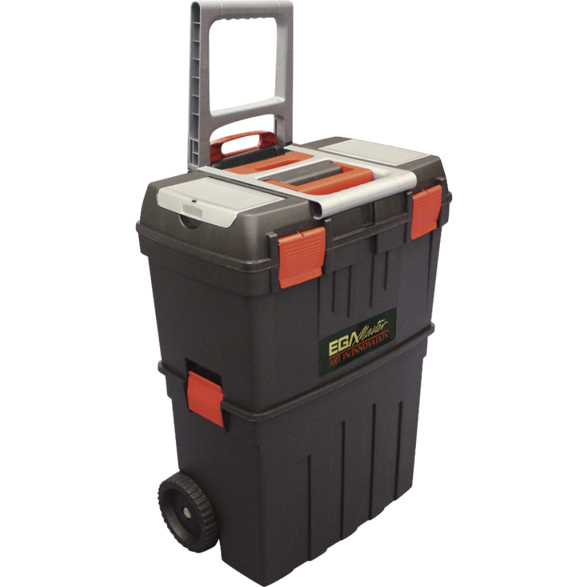 Plastic Toolbox with Trolley 470 x 290 x 630mm