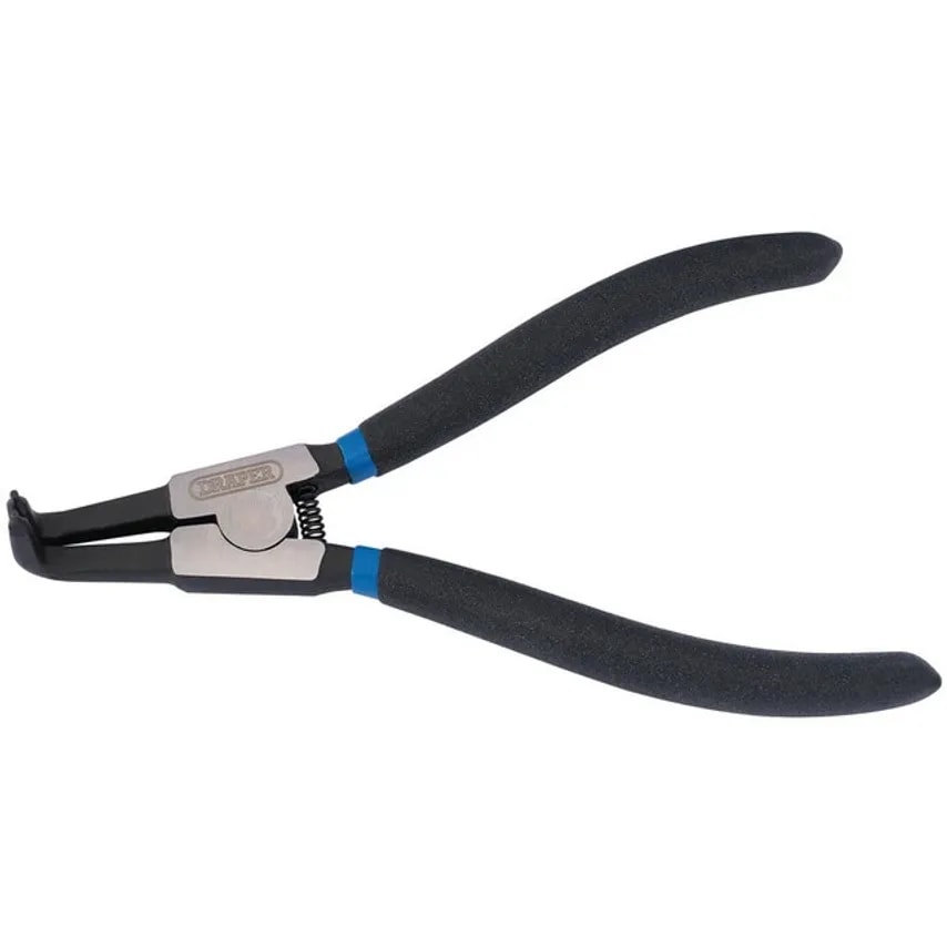 Pliers External Circlip Bent 170mm Chrome Nickel Steel 19-60 Tip