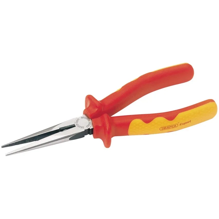 Pliers VDE Insulated Long Nose 200mm Chrome Vanadium Steel