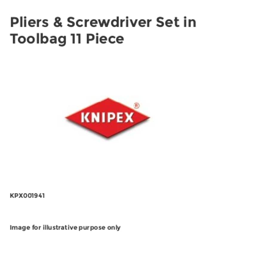 Pliers & Screwdriver Set in Toolbag 11 Piece