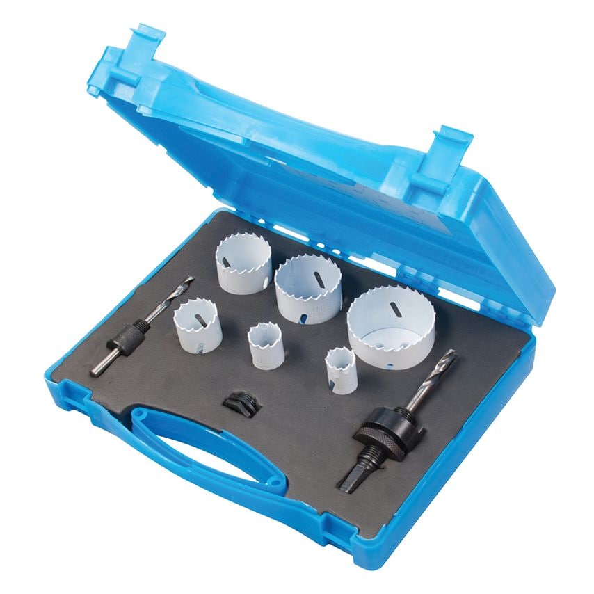 Plumbers Bi-Metal Holesaw Kit 9 Piece 19 - 57mm Dia