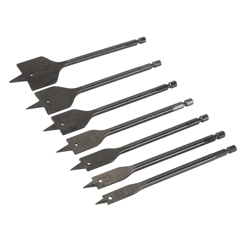 Plumbers Flat Bit Set 7 Piece 10 - 40mm