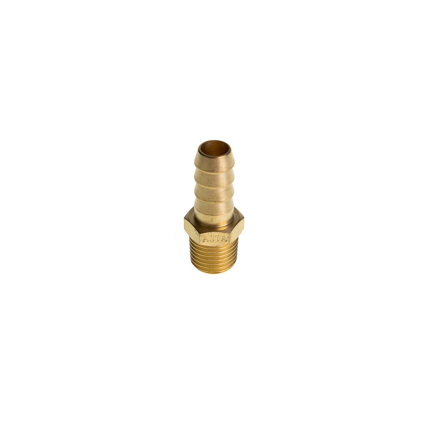 Pneumatic Threaded-To-Tube Adapter Hose 5/16" Male 1/4" (Brass)
