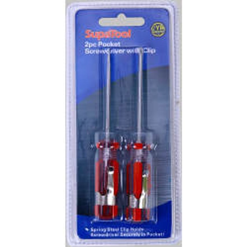 Pocket Clip Screwdriver Set of 2 Piece