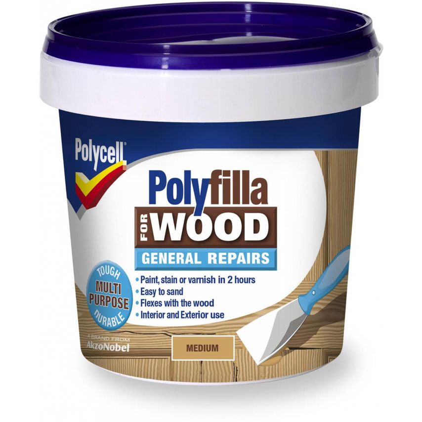 Polyfilla Wood Filler General Repairs Light Tub 380gm
