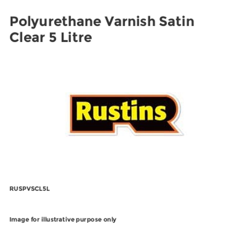 Polyurethane Varnish Satin Clear 5 Litre