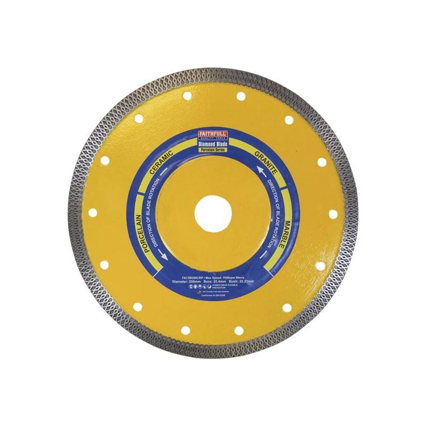 PorcelainDiamondBlade200 x 25.4mm FAIDB200CRP