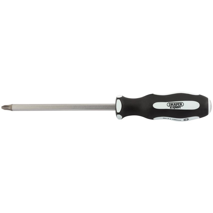 Pound Thru' Cross Slot Soft Grip Screwdriver No.3x150mm