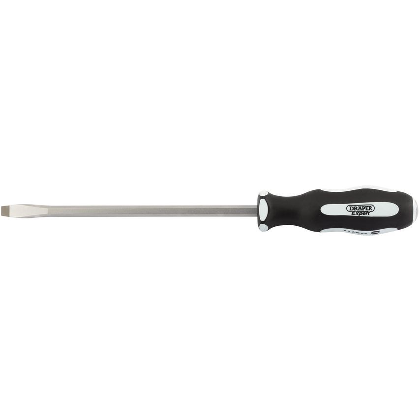 Pound Thru' Plain Slot Soft Grip Screwdriver 8x200mm