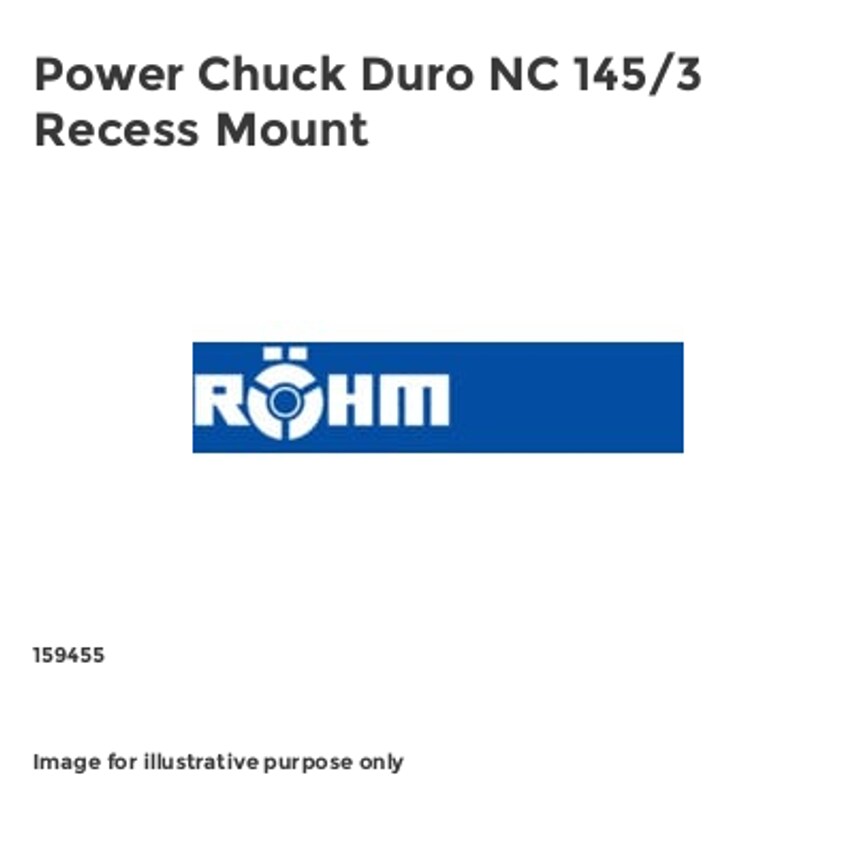 Power Chuck Duro NC 145/3 Recess Mount