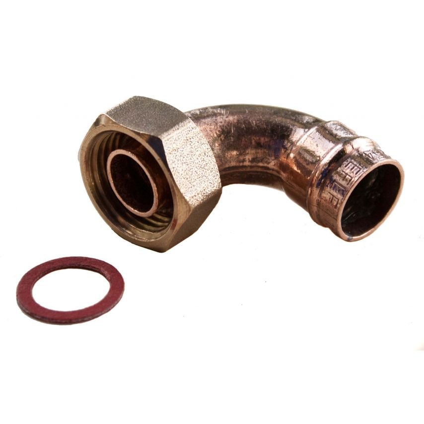 Pre Soldered Angled Tap Connector 15mm x 1/2" (Pack of 2)