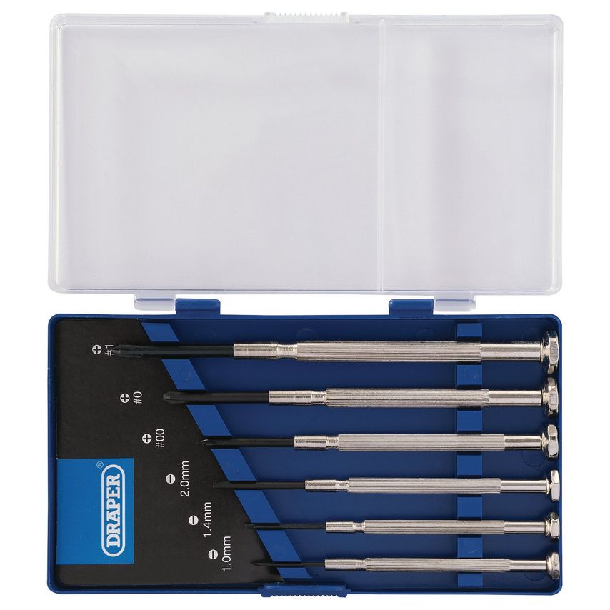 Precision Screwdriver Set 3xPlain Slot 3xCross Slot (6 pc)