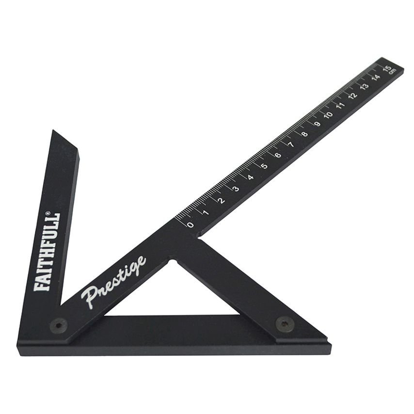 Prestige Centre Finder Gauge Black Aluminium 150mm FAICSQ15CNC