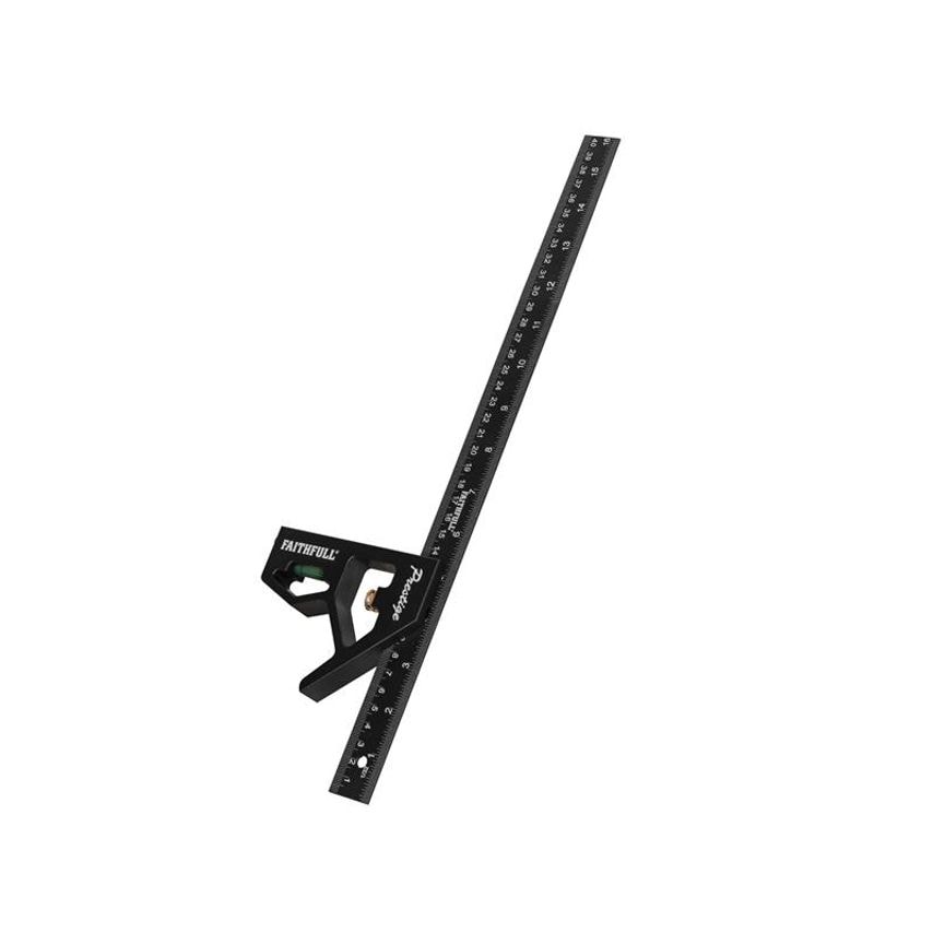 Prestige Combination Square Black Aluminium 400mm (16in) FAICS400CNC