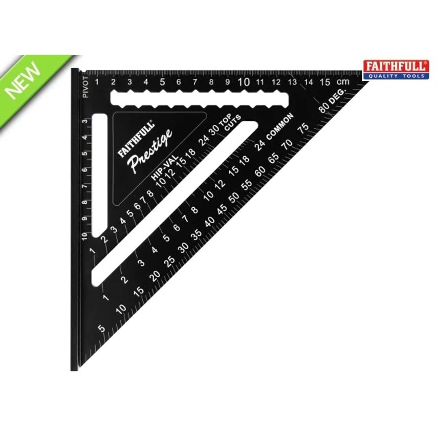 Prestige Quick Roofing Square Black Aluminium 180mm