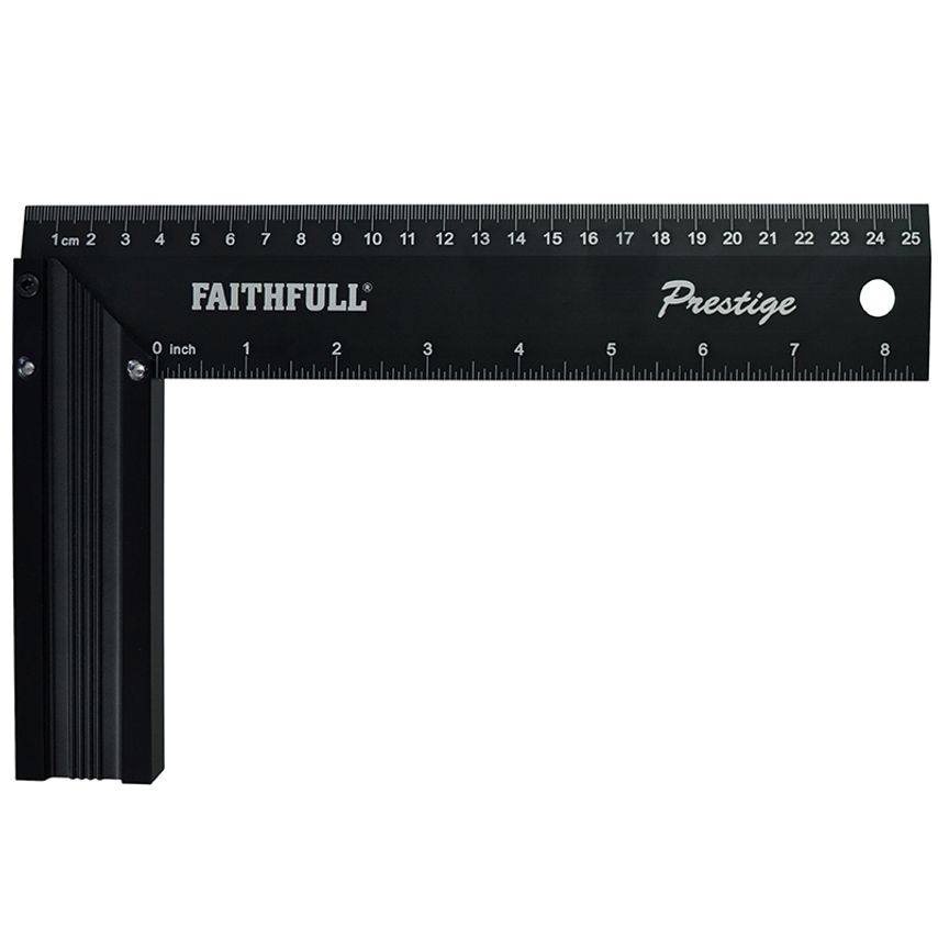 Prestige Try Square Black Aluminium 250mm (10in) FAICS10CNC