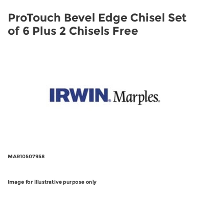 ProTouch Bevel Edge Chisel Set of 6 Plus 2 Chisels Free