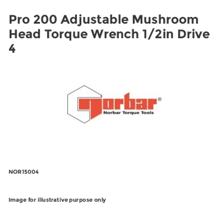 Pro 200 Adjustable Mushroom Head Torque Wrench 1/2in Drive 4