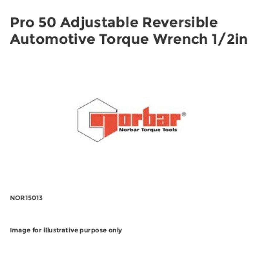 Pro 50 Adjustable Reversible Automotive Torque Wrench 1/2in