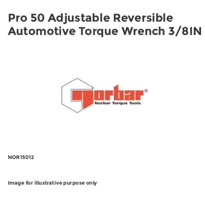 Pro 50 Adjustable Reversible Automotive Torque Wrench 3/8IN
