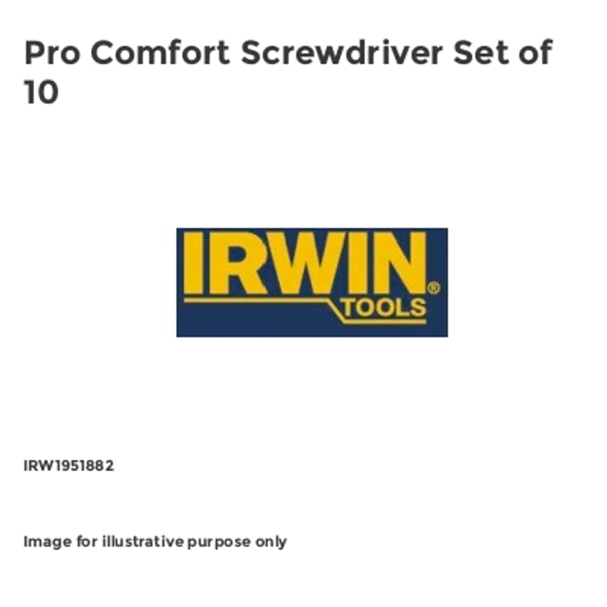Pro Comfort Screwdriver Set of 10 IRW1951882