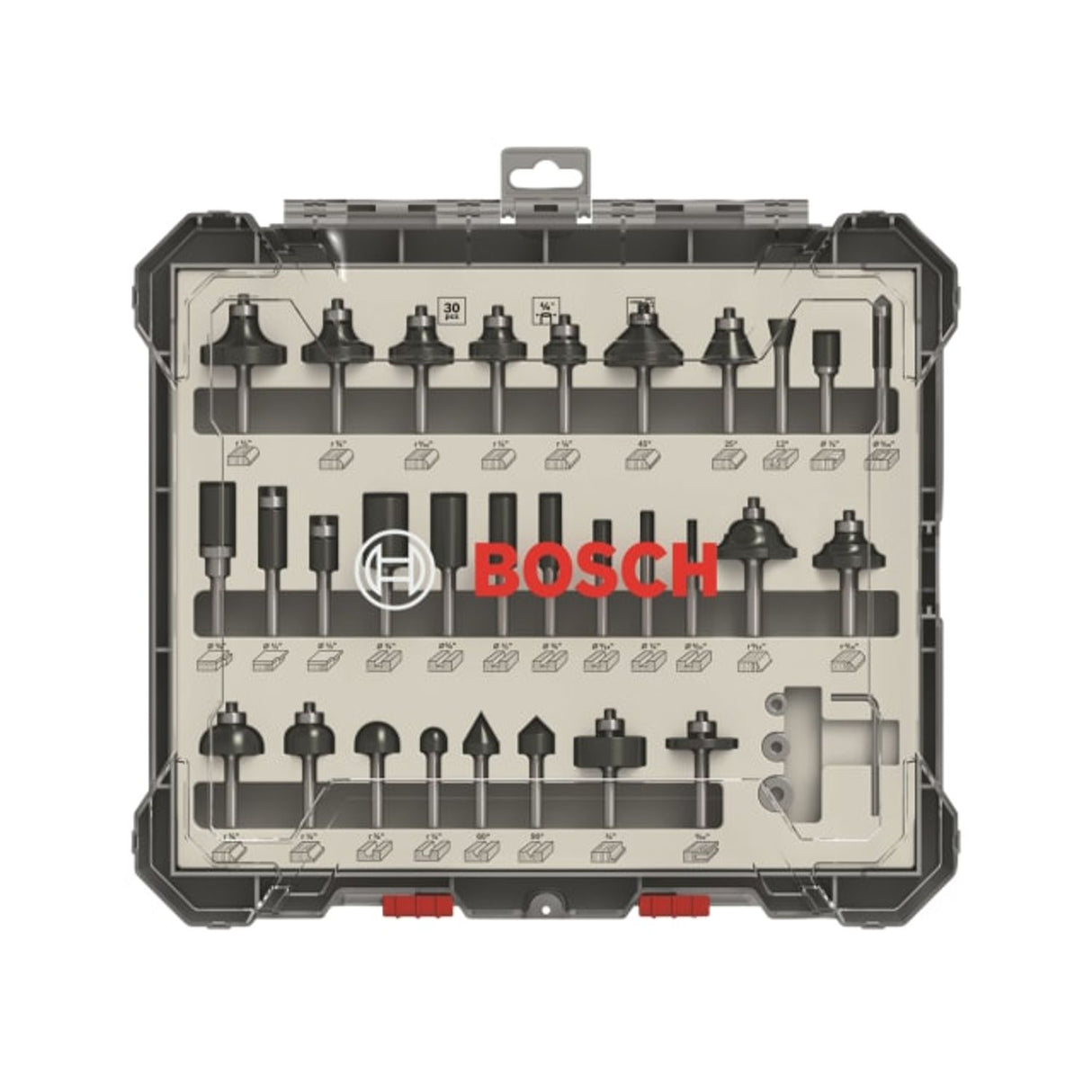 Pro Router Bit Mixed Set, 30 Piece