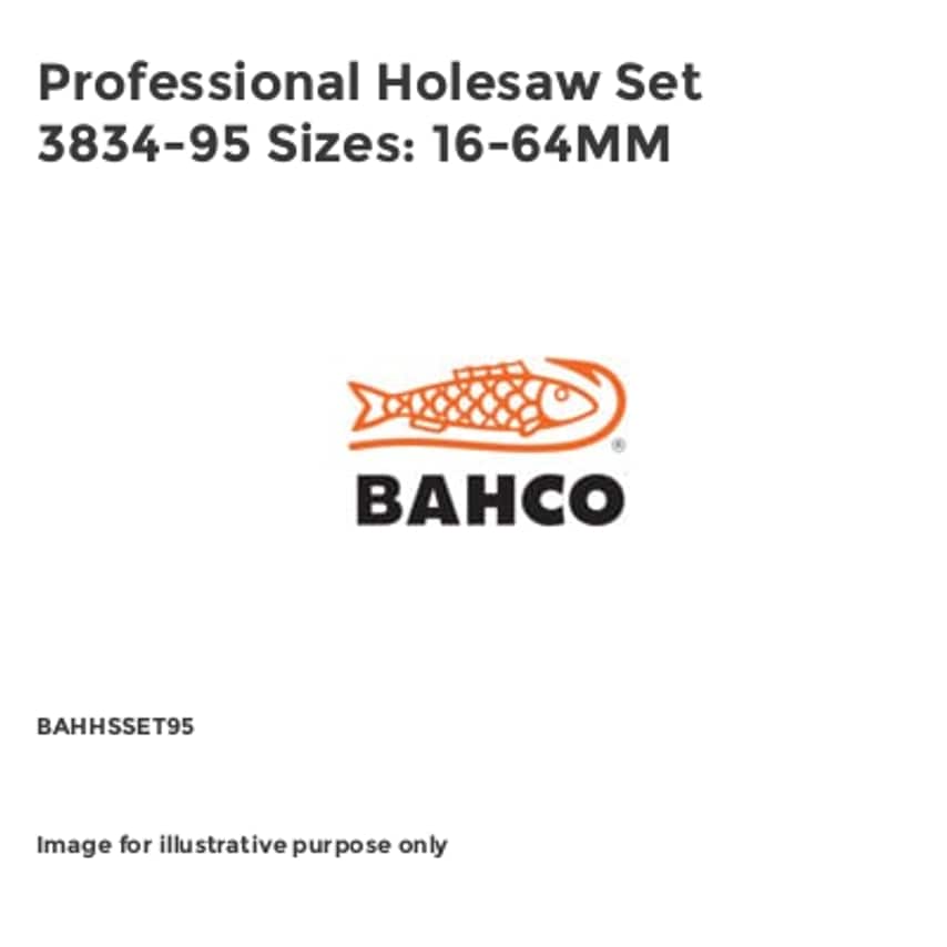 Professional Holesaw Set 3834-95 Sizes: 16-64MM