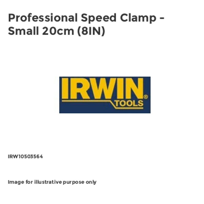 Professional Speed Clamp - Small 20cm (8IN)