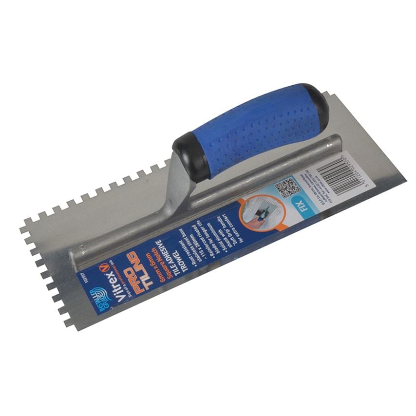 Professional Stainless Steel Adhesive Trowel Square Notches 6mm VIT102957