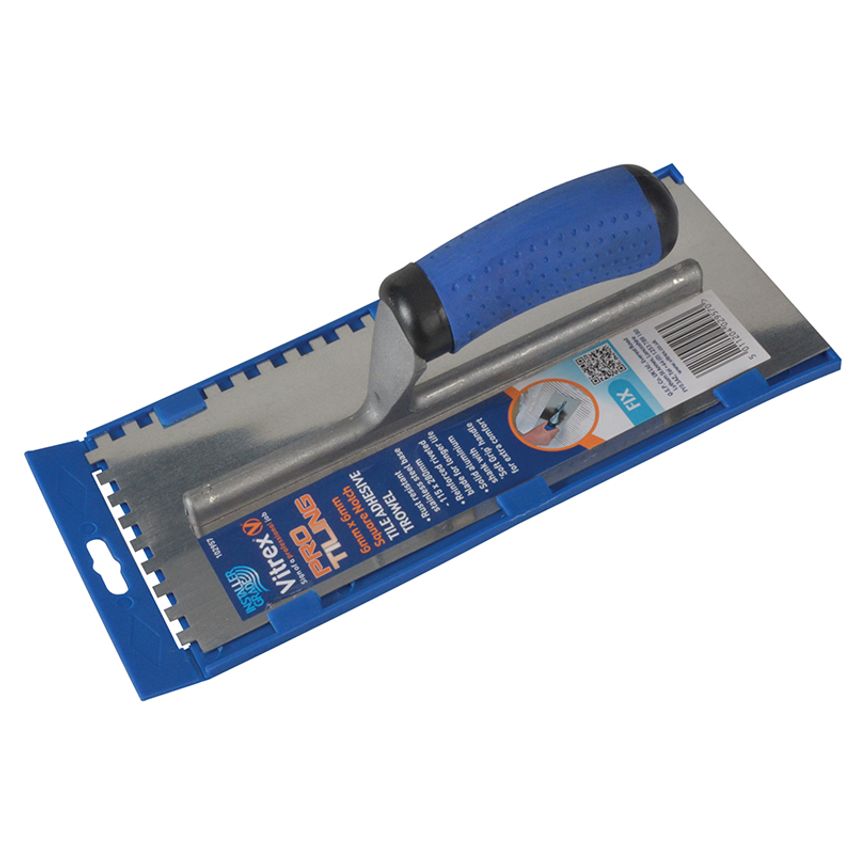 Professional Stainless Steel Adhesive Trowel Square Notches 6mm VIT102957