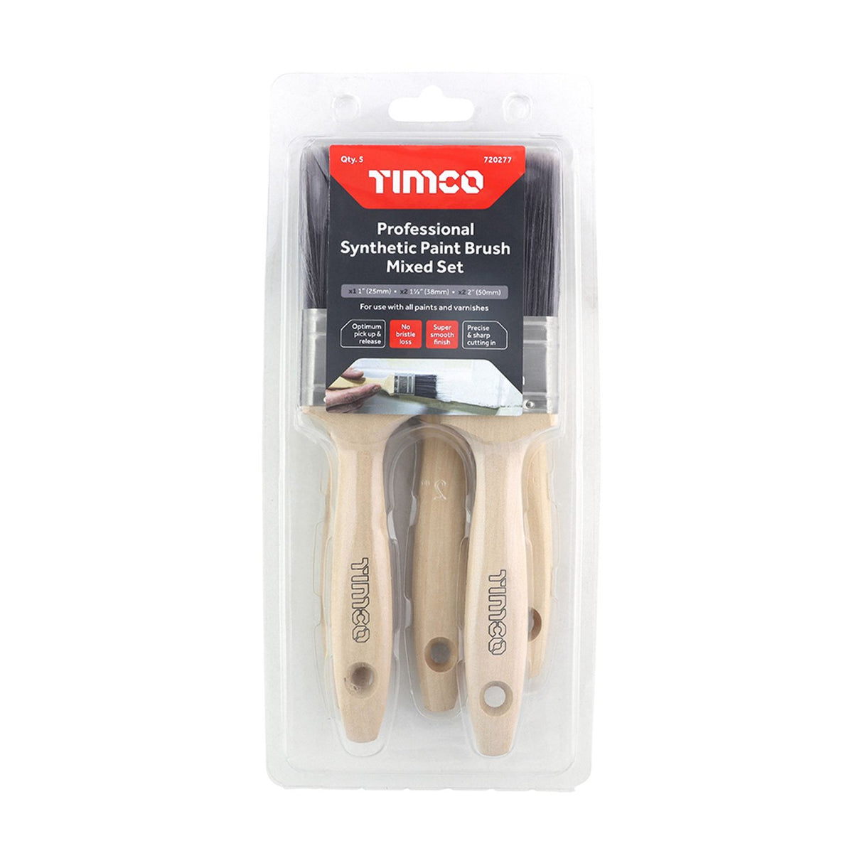 Professional Synthetic Paint Brush Mixed Set - 720277