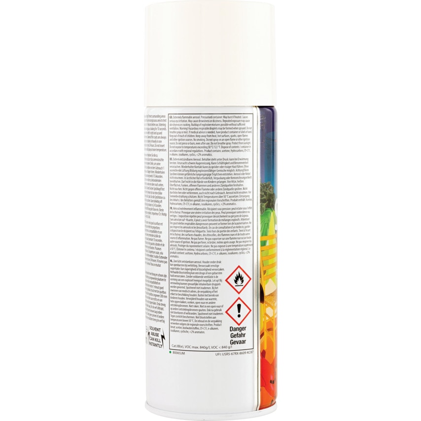 Projekt Paint Super White Aerosol Paint - 400ML