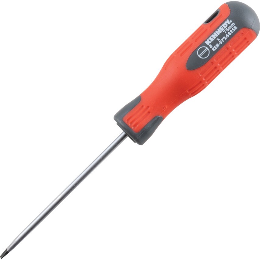 Pro-torq Flat Head Screwdriver, 3.0mm Flared Tip, 75mm Blade