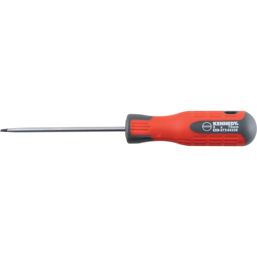 Pro-torq Flat Head Screwdriver, 3.0mm Flared Tip, 75mm Blade