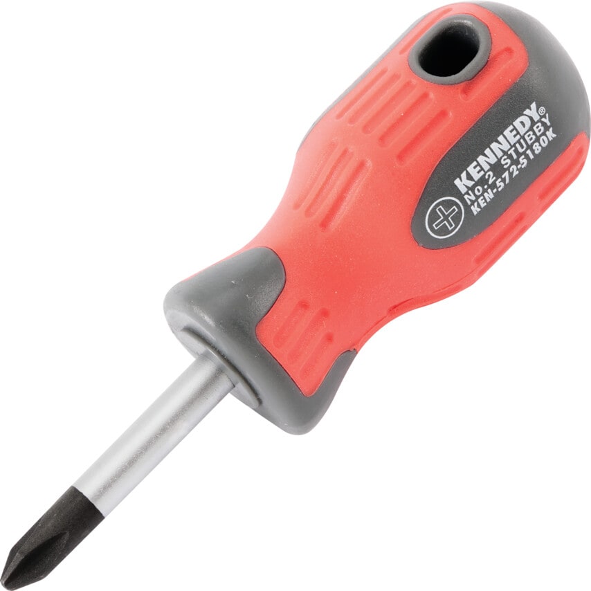 Pro-torq Stubby Phillips Screwdriver, No.2 Phillips Tip, 38mm Blade