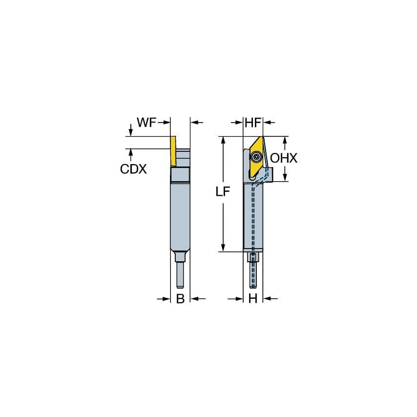QS-SMALR1010E3HP CoroCut Shank Tool