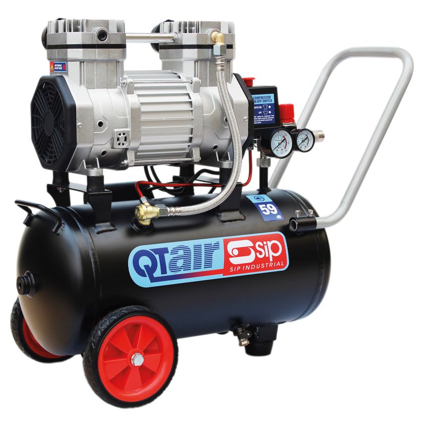 QT Air DD 1.5HP 24 Liter Ultra Low Noise Oil-Free Direct Drive Compressor