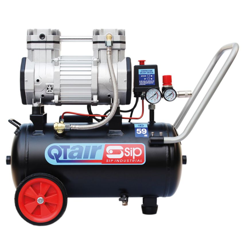 QT Air DD 1.5HP 24 Liter Ultra Low Noise Oil-Free Direct Drive Compressor