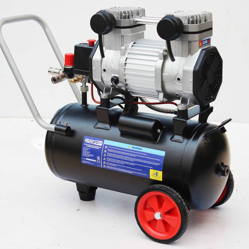 QT Air DD 1.5HP 24 Liter Ultra Low Noise Oil-Free Direct Drive Compressor