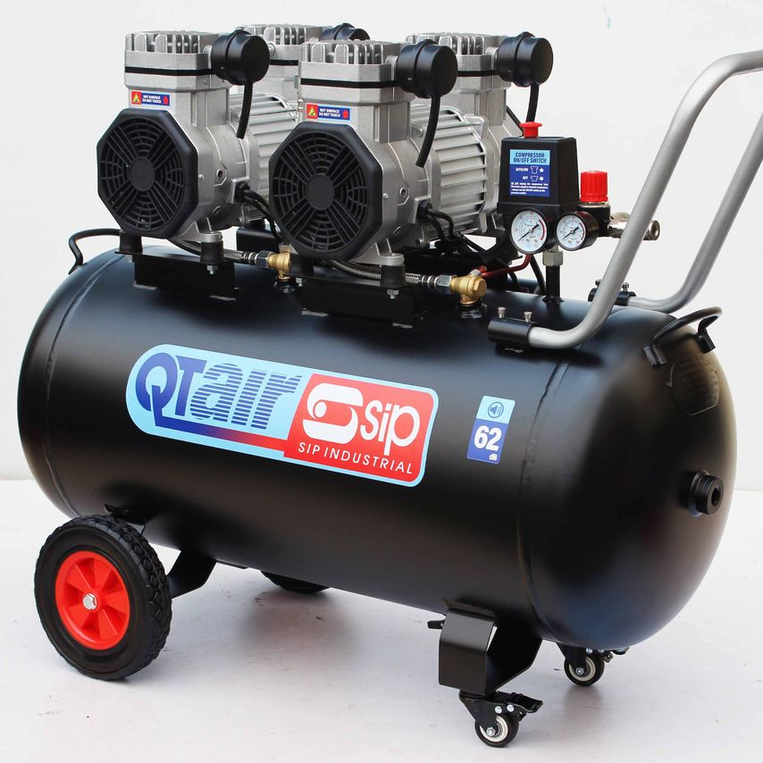 QT Air DD 3HP 100 Liter Ultra Low Noise Oil-Free Direct Drive Compressor