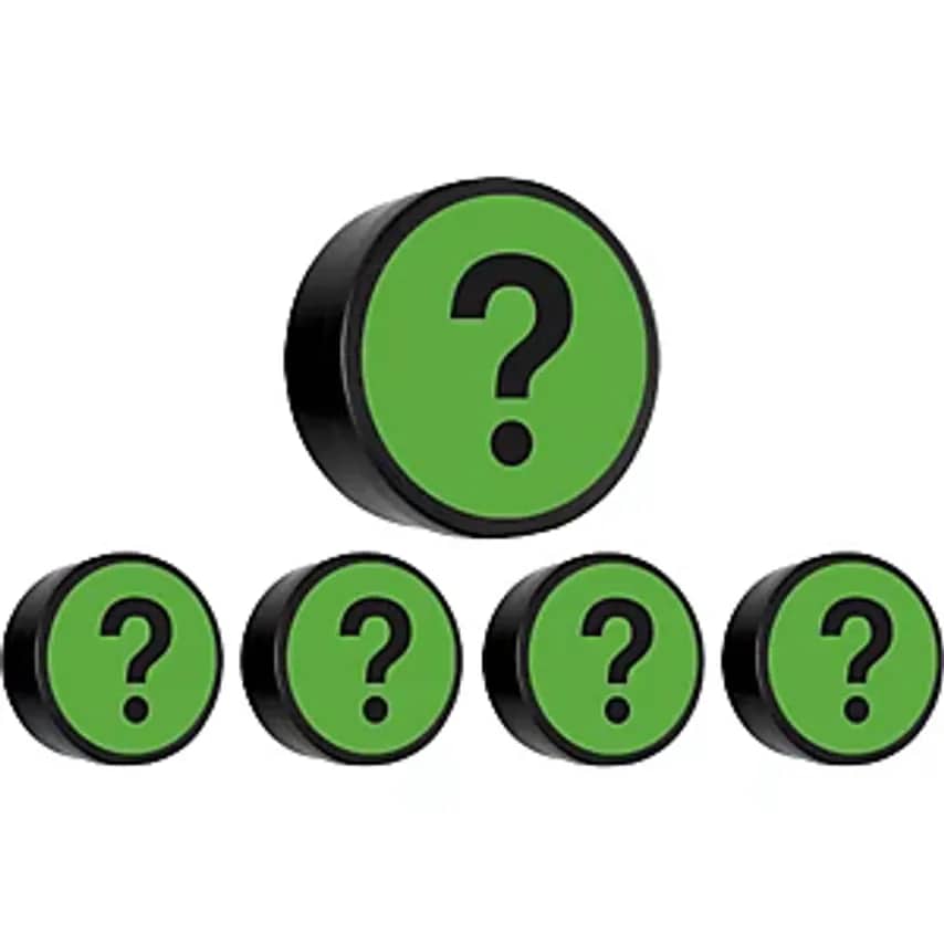 QUESTION Round Magnet, 35mm, Pack Of 10, Green