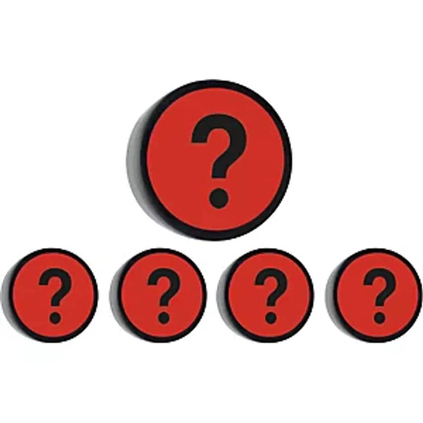 QUESTION Round Magnet, 35mm, Pack Of 10, Red