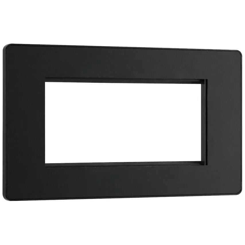 Quad Rect Frnt/Plate Black