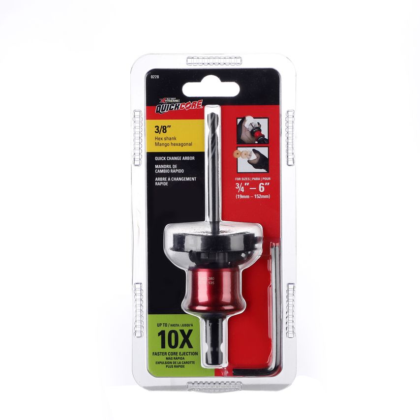 Quick Change Arbor Assembly with Pilot Bit and Hex Key - 3/8"