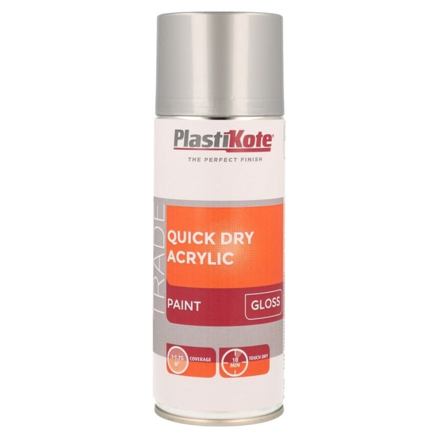 Quick Dry Acrylic Spray 400ml Grey Gloss