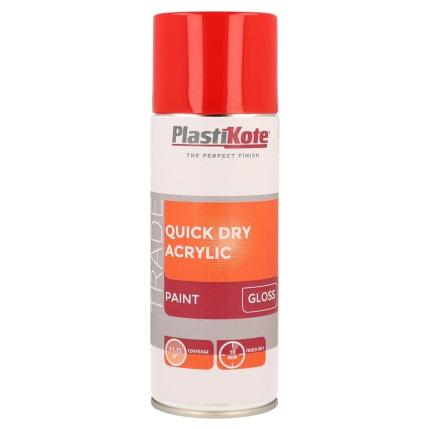 Quick Dry Acrylic Spray 400ml Red Gloss